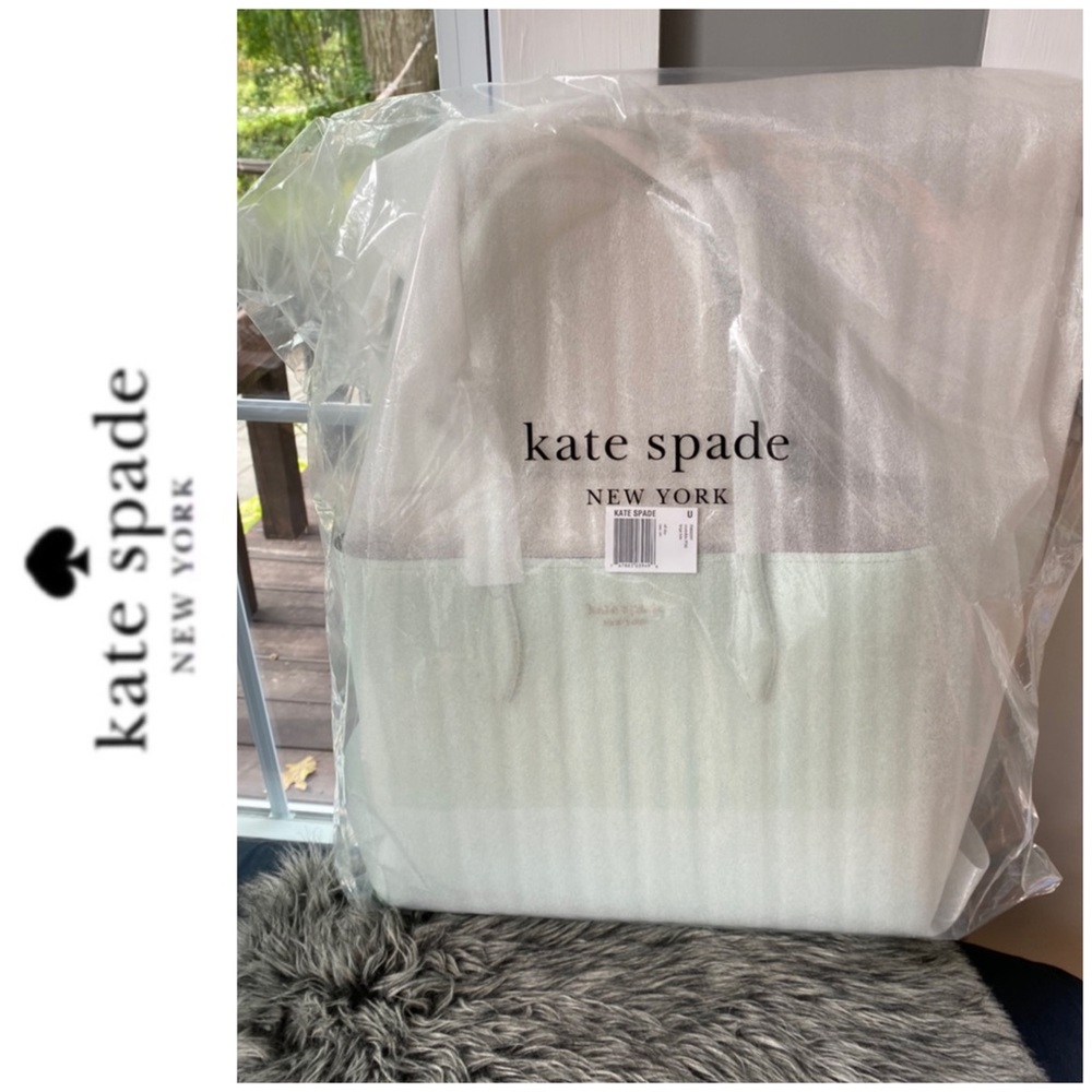 NWT Kate Spade genuine leather tote & wristlet - Picture 6 of 7